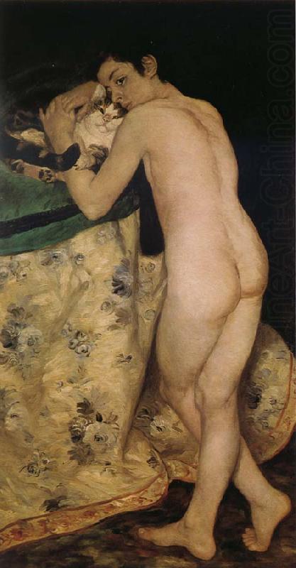 Pierre-Auguste Renoir Le jeune Garqon au Chat china oil painting image